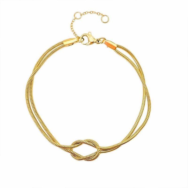 Bracelets for Women Love Knot Bracelet & Necklace Dainty Snake Chain Infinity Bracelet Adjustable Bracelet Jewelry Gifts for Women