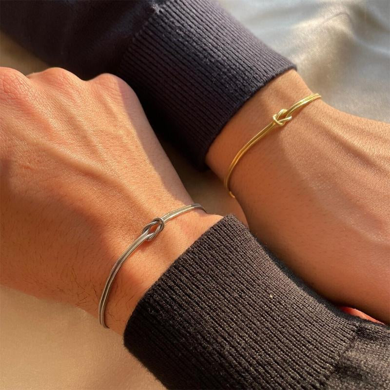 Bracelets for Women Love Knot Bracelet & Necklace Dainty Snake Chain Infinity Bracelet Adjustable Bracelet Jewelry Gifts for Women