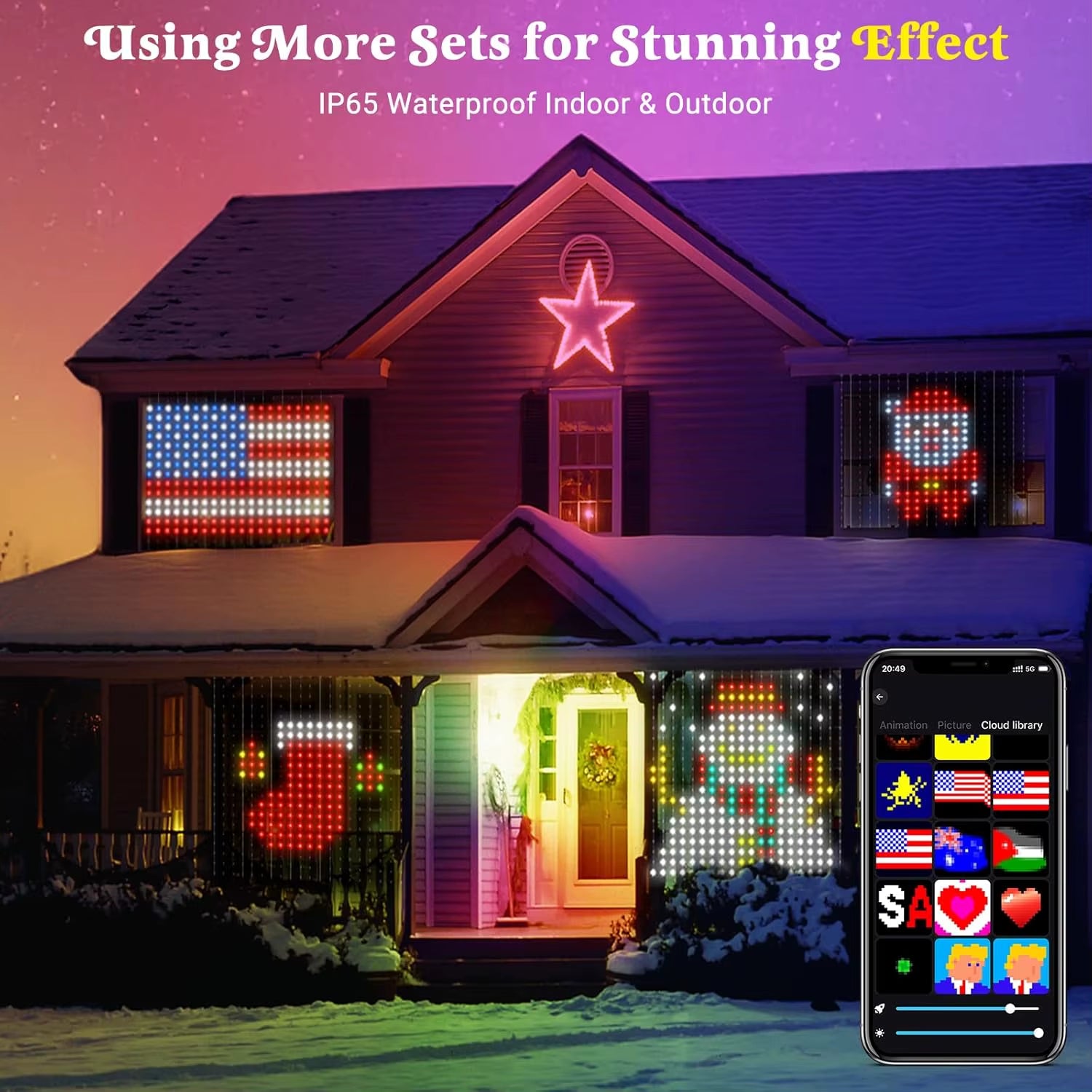 USB Led Smart Curtain Lights Bluetooth App Led String RGB Fairy Lights DIY Music Lights Party Window Curtain Bedroom Decoration