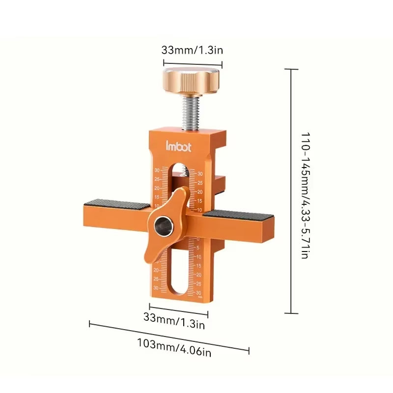 2In1 Woodworking Cabinet Door Installation Mounting Jig Quick Positioning Panel Rebounding Device Drilling Woodworking Tool