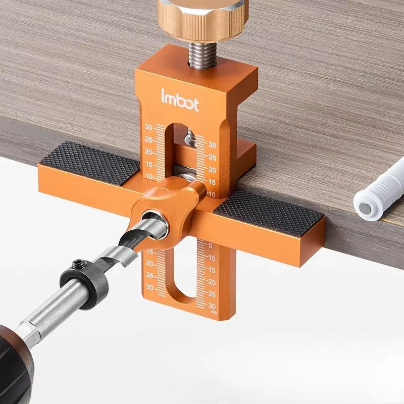 2In1 Woodworking Cabinet Door Installation Mounting Jig Quick Positioning Panel Rebounding Device Drilling Woodworking Tool