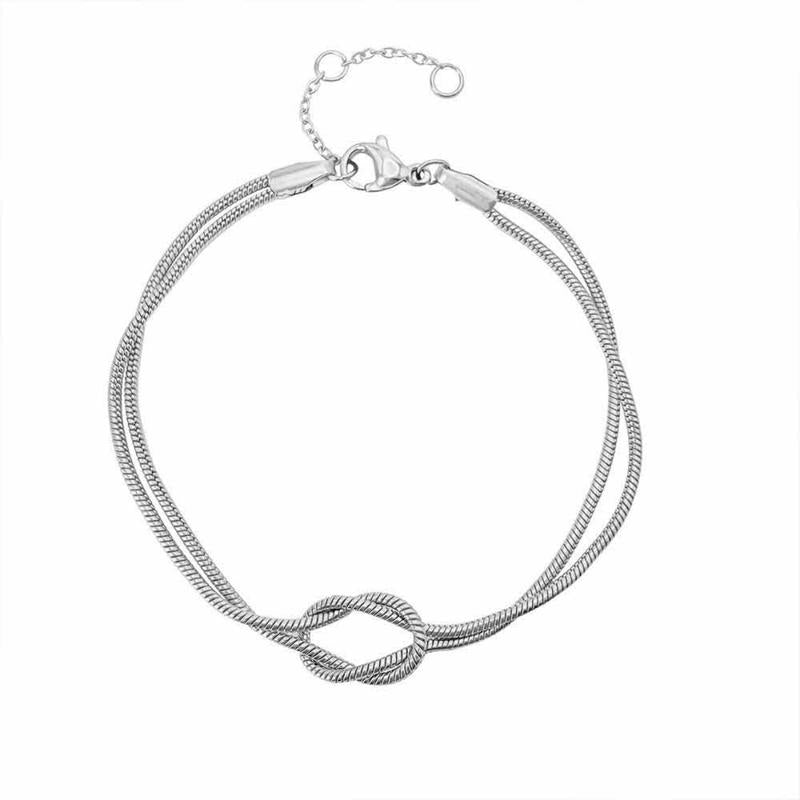 Bracelets for Women Love Knot Bracelet & Necklace Dainty Snake Chain Infinity Bracelet Adjustable Bracelet Jewelry Gifts for Women