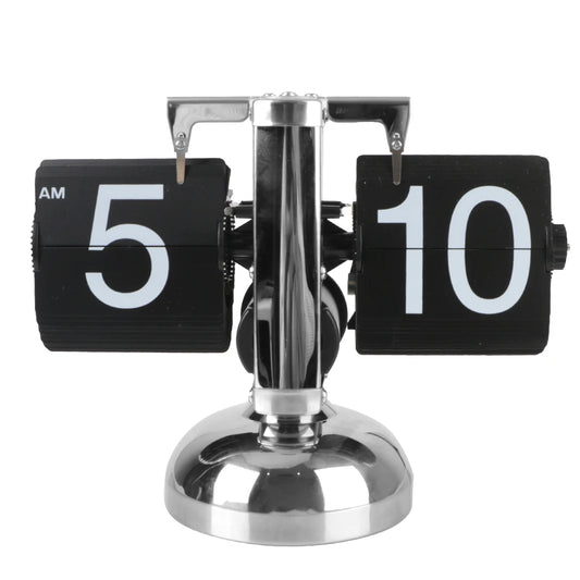 Auto Flip Digital Clock Operated Quartz Clock Home Decors Retro Flip Clock Flip Internal Gear Operated