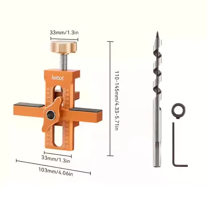 2In1 Woodworking Cabinet Door Installation Mounting Jig Quick Positioning Panel Rebounding Device Drilling Woodworking Tool