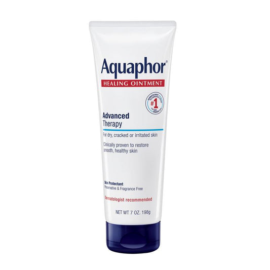 Aquaphor Healing Ointment Advanced Therapy Skin Protectant Tube, Soothes and Moisturizes Dry, Cracked Skin, 7 Oz Tube